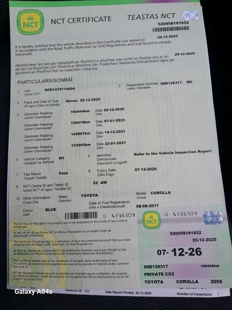 Toyota Corolla Auto, new Nct - Image 3