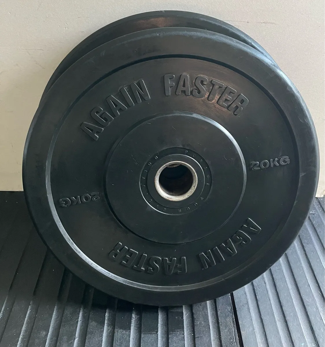 70kg rubber branded Olympic bumper weight plates - Image 4