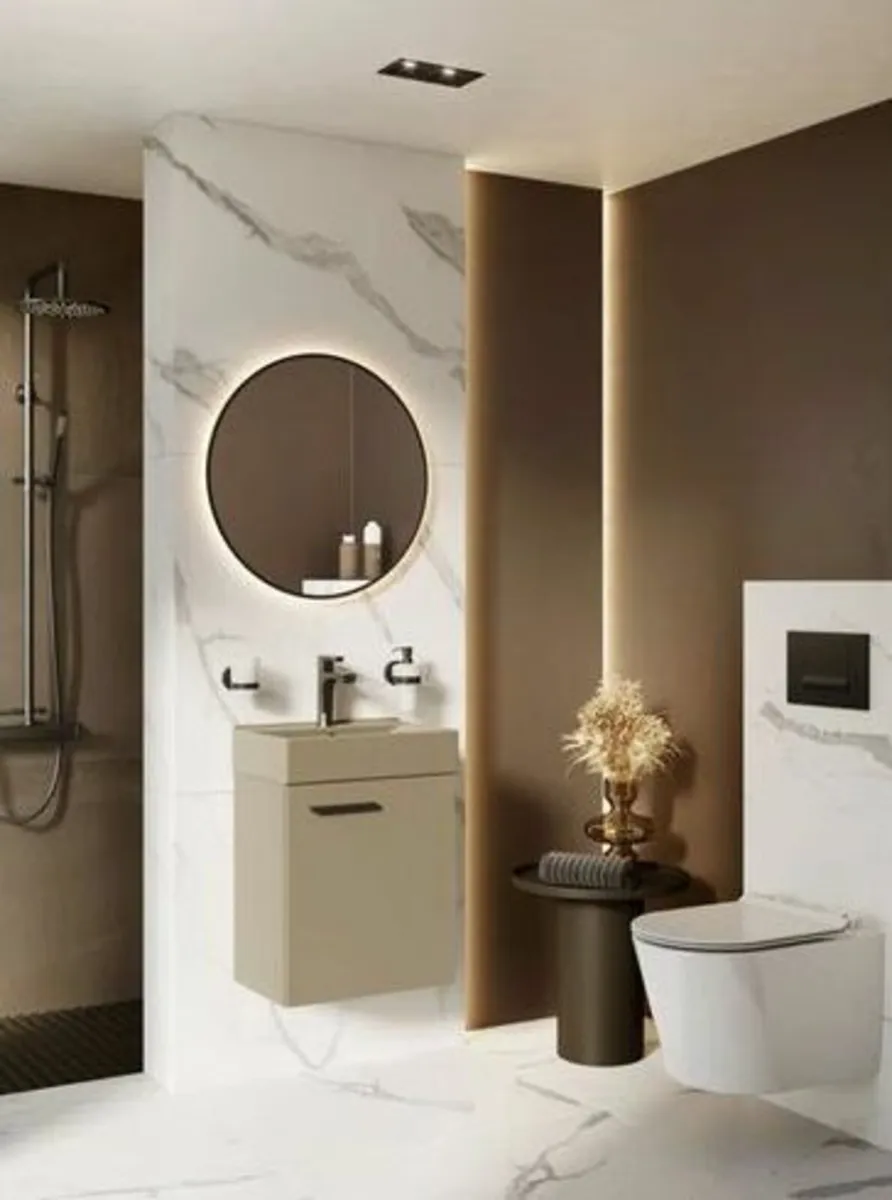 Gaulden Round Lighted Wall Mounted Bathroom Mirror - Image 3