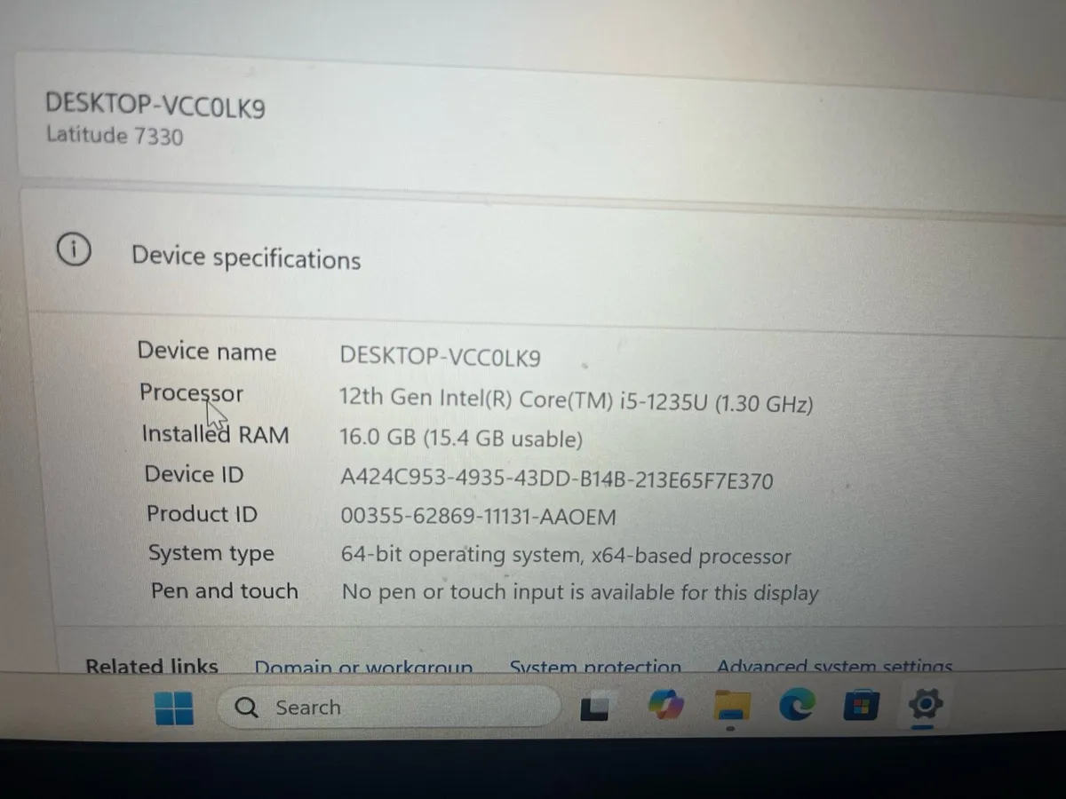 Dell 7330 i5-1235u/16gb ram/250ssd/Win 11 - Image 4