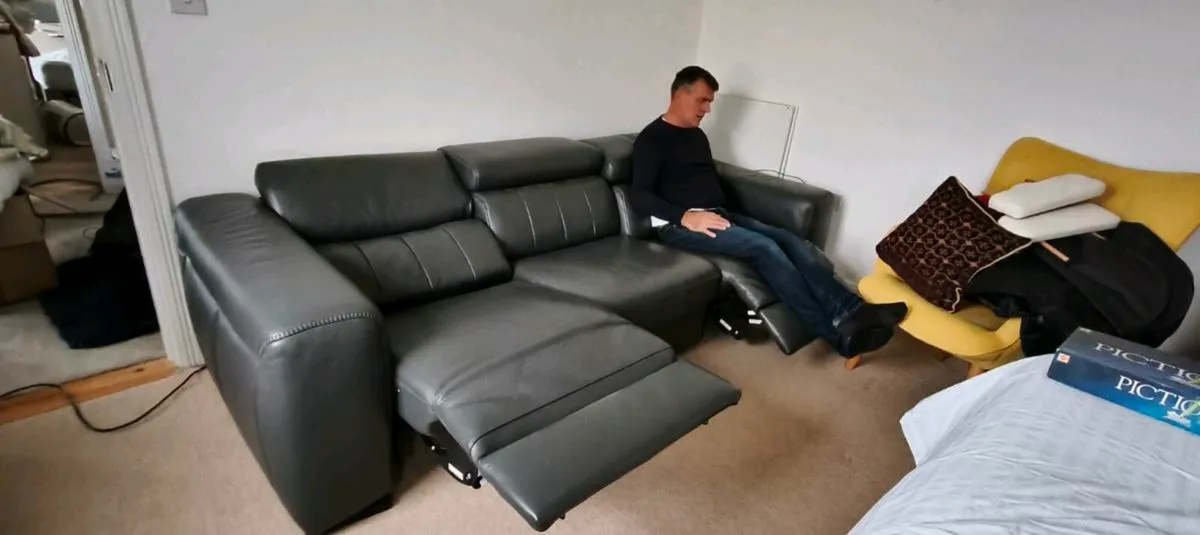 Beautiful leather sofas 2+3 - Image 2