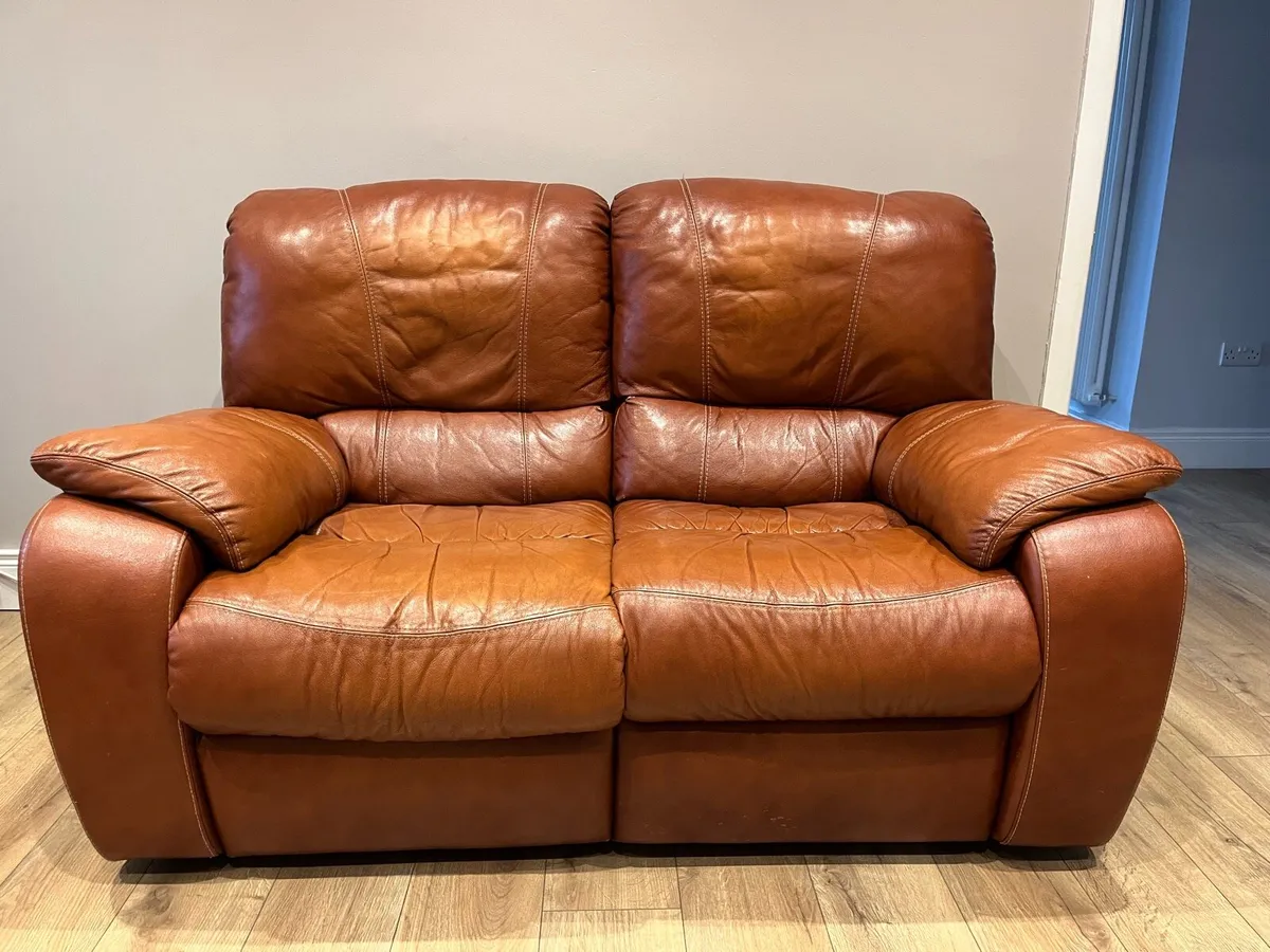 2 seater leather recliner - Image 1