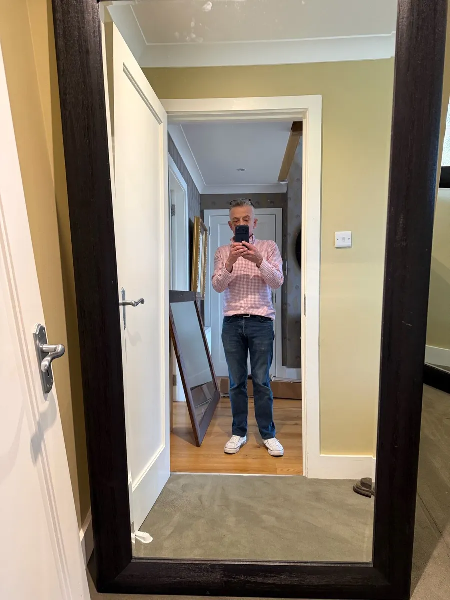 Large Mirror - 198cm. X 107cm Black Wood