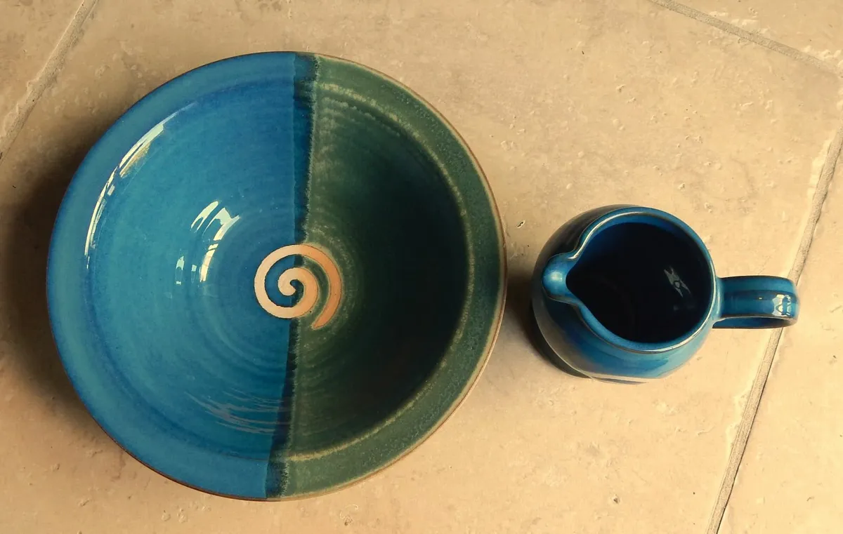 Jack O’Patsy Pottery Bowl and Milk Jug - Image 3