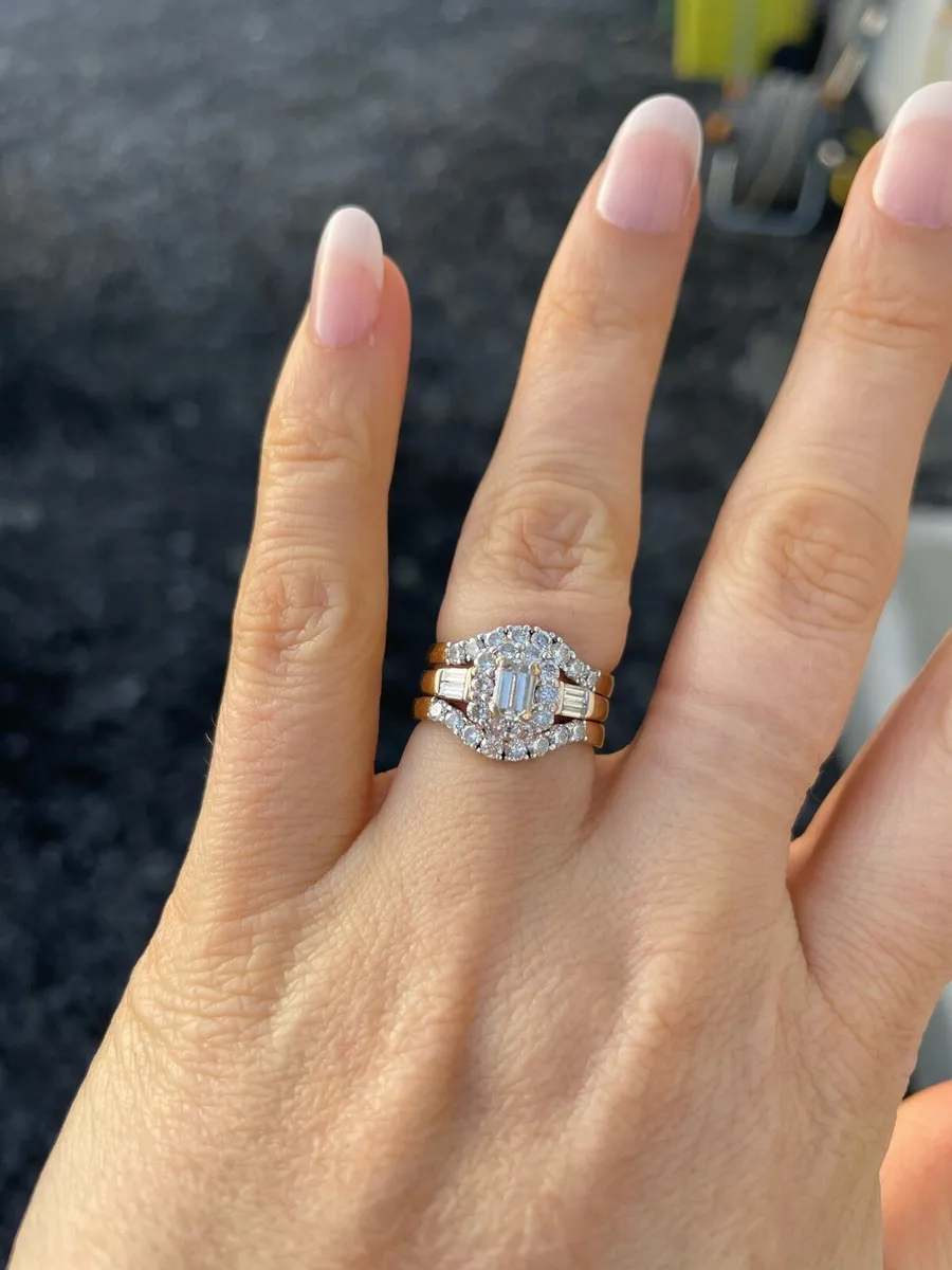 Engagement and wedding bands - Image 1