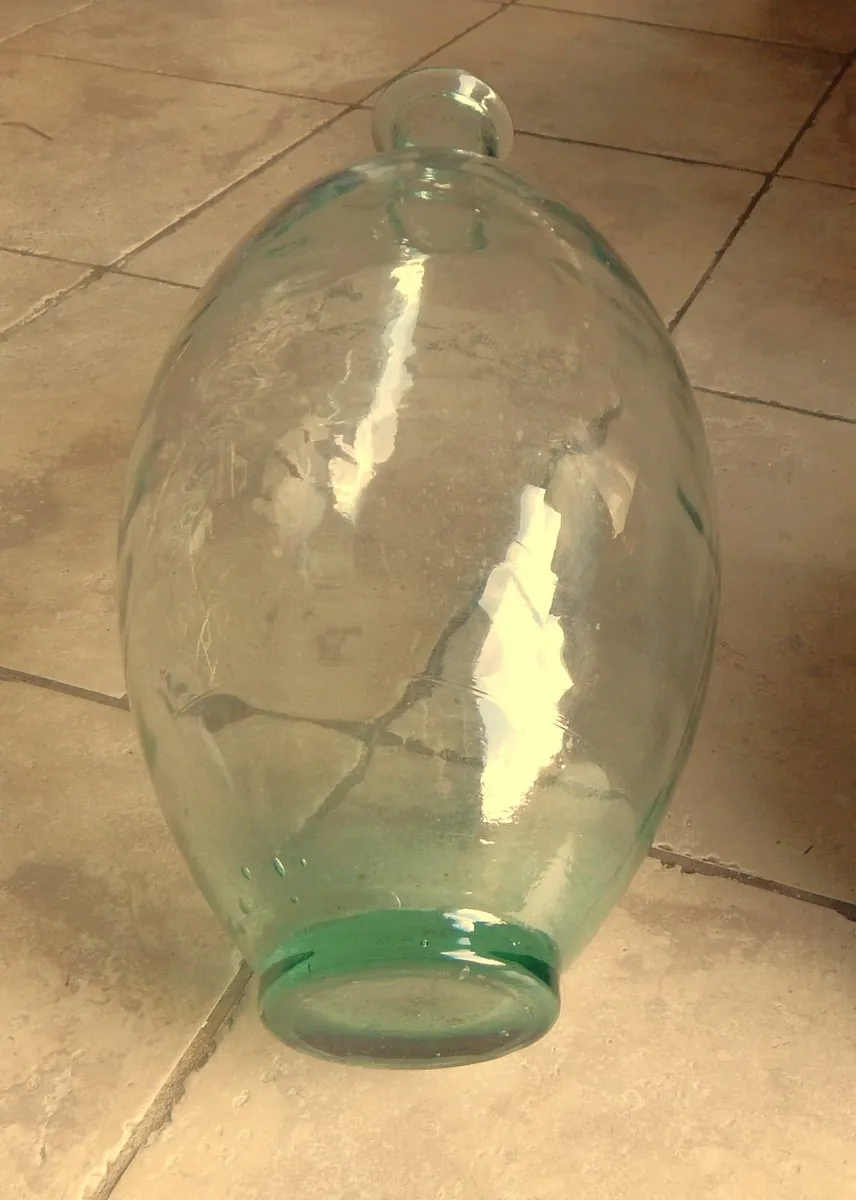 Large Hand Blown Glass Bottle - Image 3