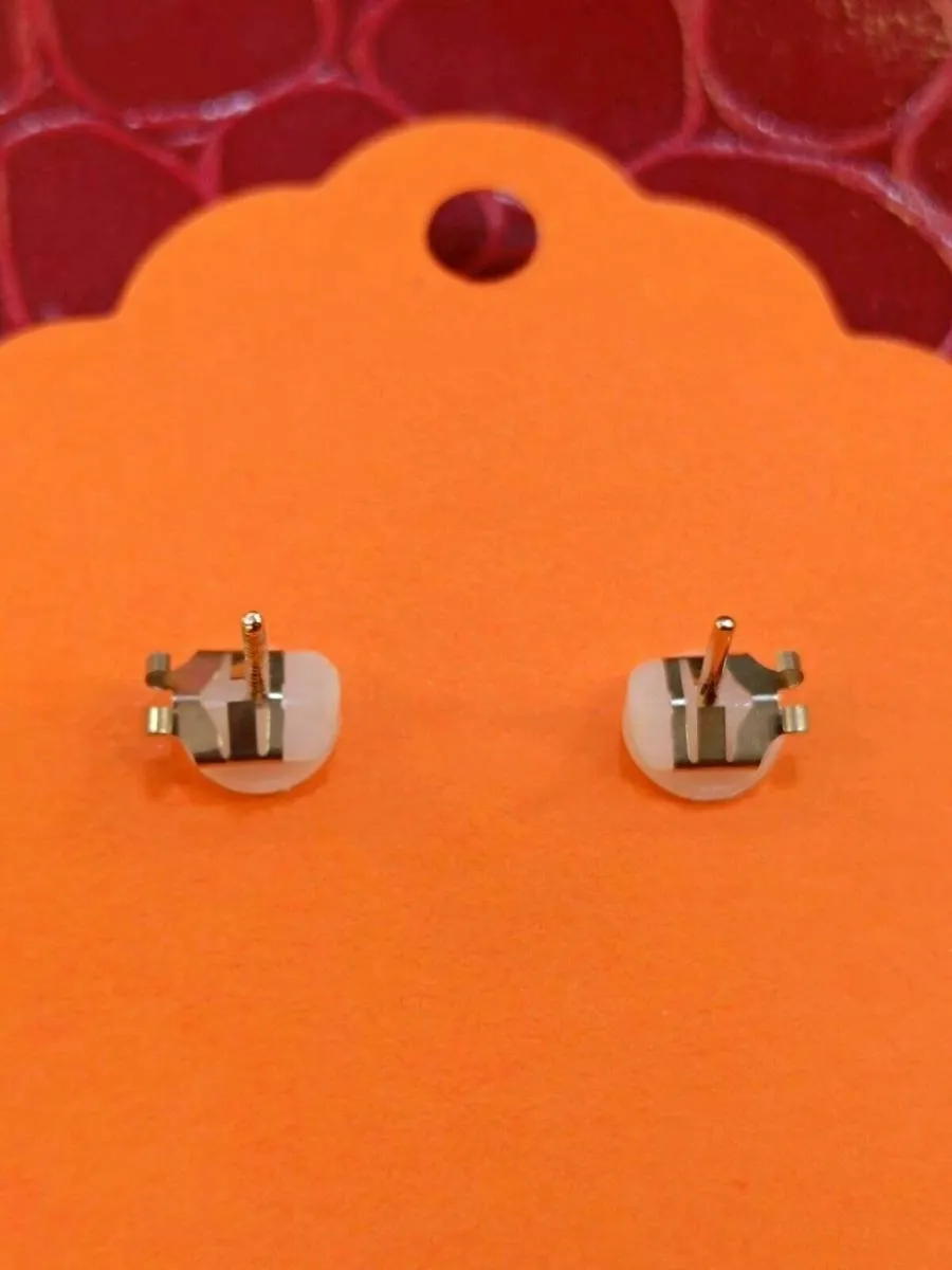 Purple Stone , 14k White Gold Earrings - Image 4