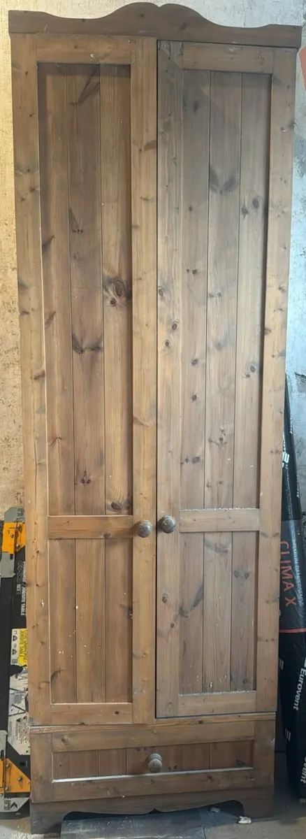 Handcrafted Solid Pine Wardrobe - Image 2