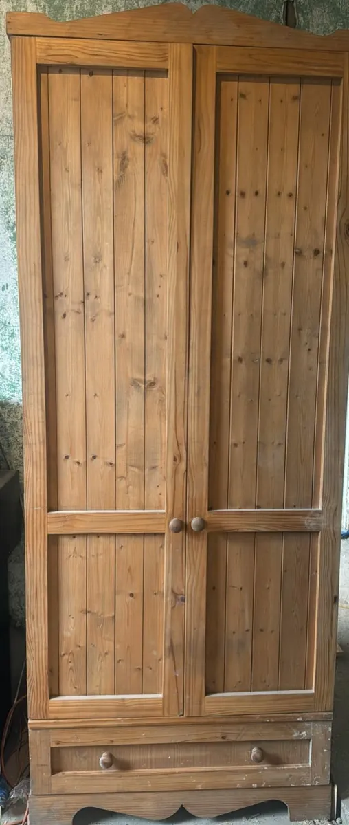 Handcrafted Solid Pine Wardrobe - Image 3