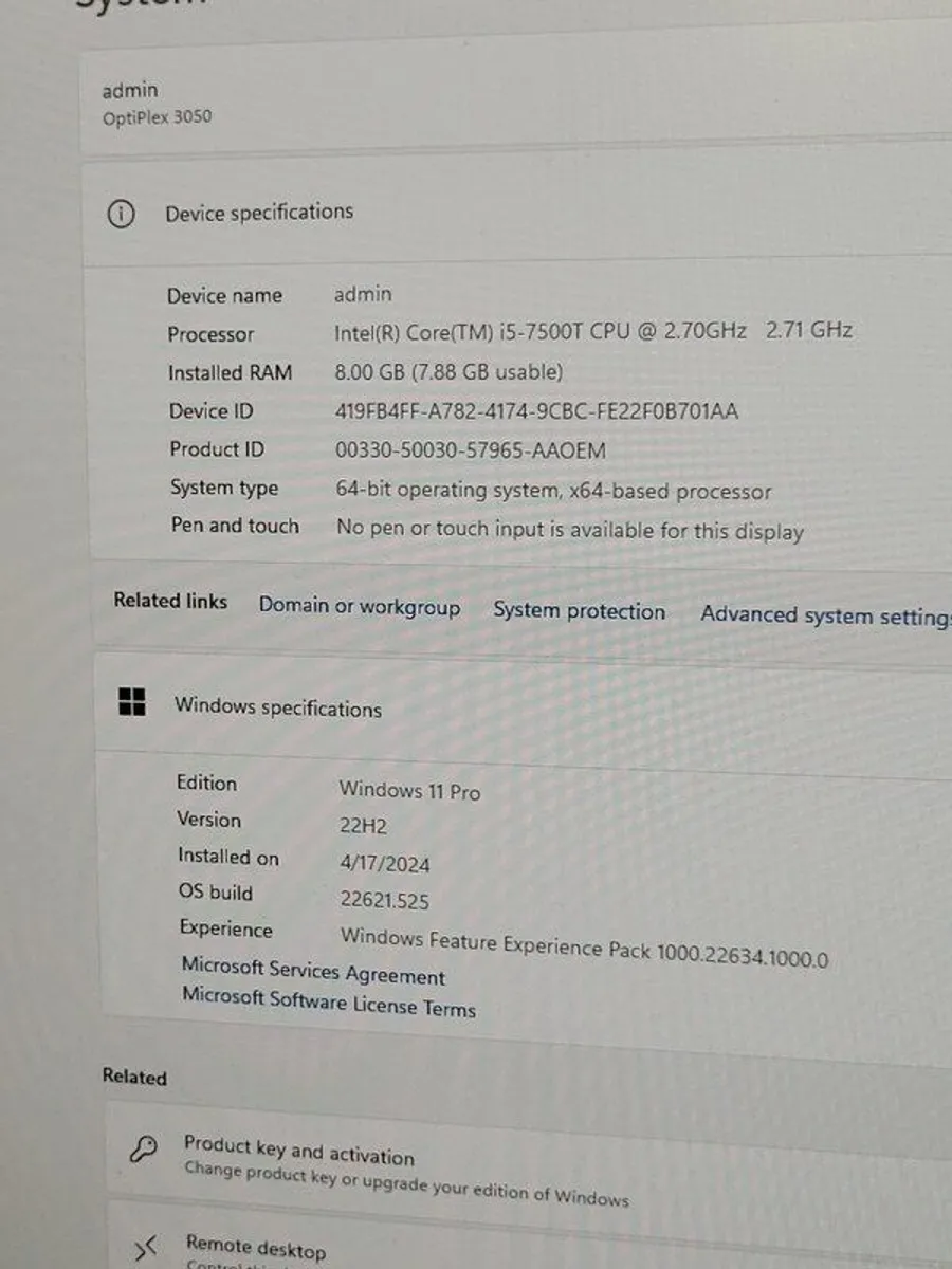 Dell OptiPlex 3050 Micro Core i5-7500T 2.70GHz 8GB RAM 256GB SSD Windows 11 Pro - Image 2