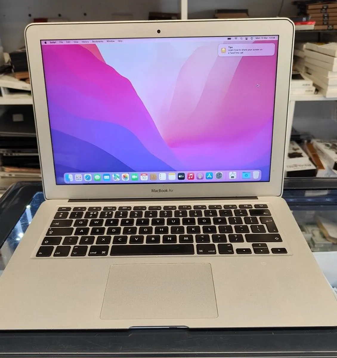 Apple MacBook Air 13 Inch Laptop 2017 Core i5 1.8GHz 8GB Ram 256GB Ssd A1466 (Battery Cycle: 2) macOS Monterey - Image 1
