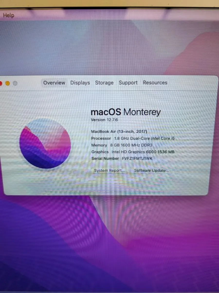 Apple MacBook Air 13 Inch Laptop 2017 Core i5 1.8GHz 8GB Ram 256GB Ssd A1466 (Battery Cycle: 2) macOS Monterey - Image 4