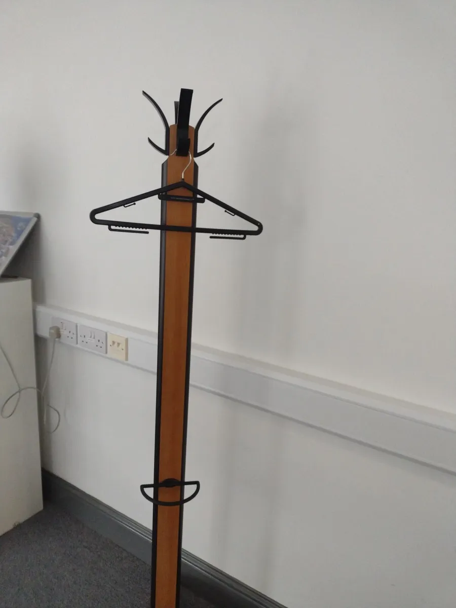 Hall or home office heavy wooden coat stand - Image 2