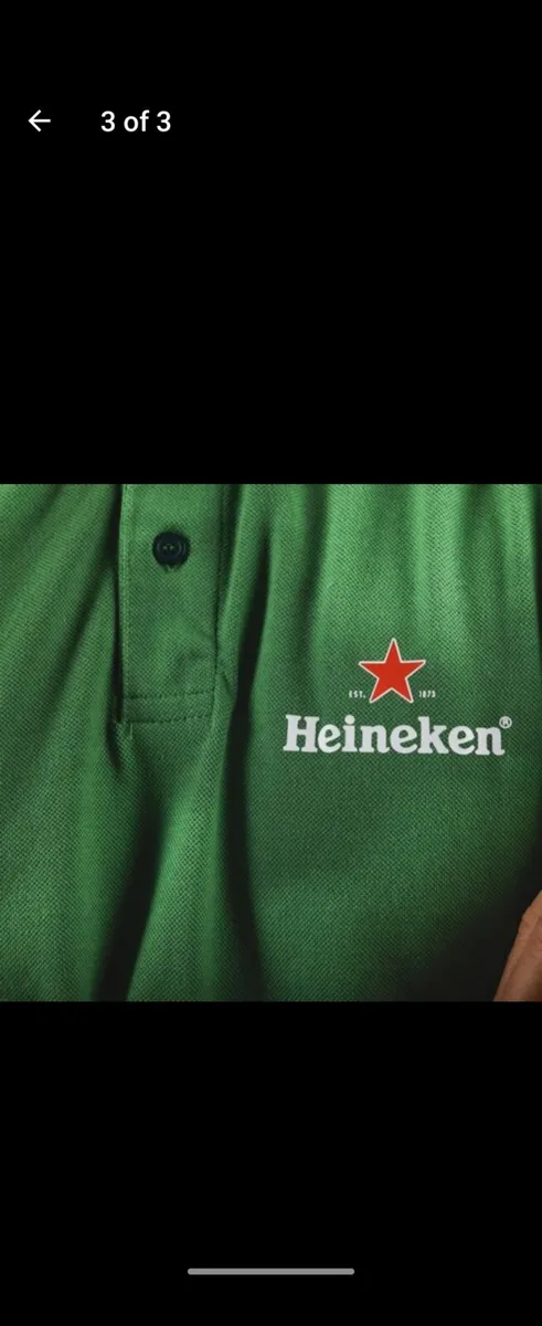 Heineken polo t shirt XL new - Image 1