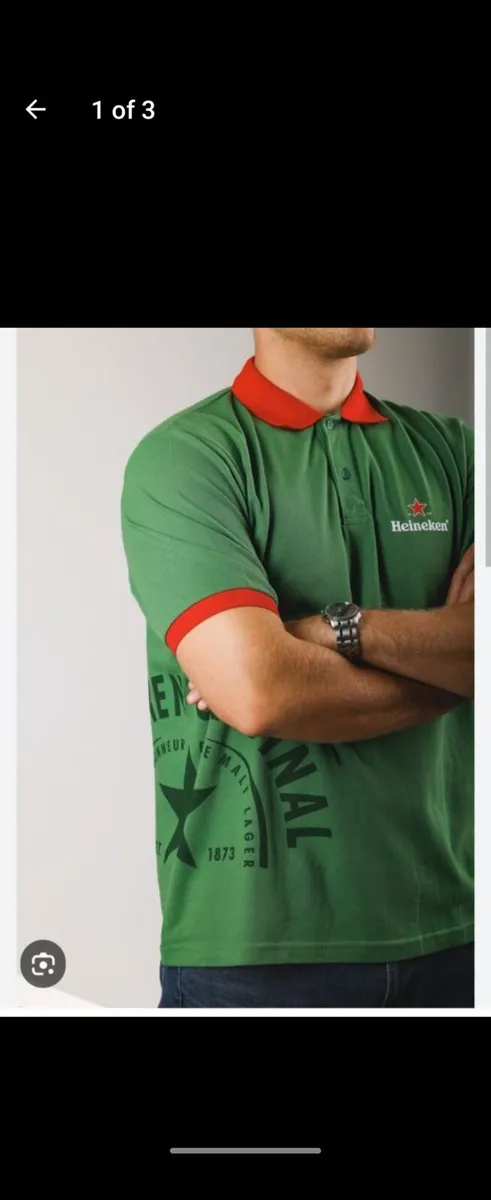 Heineken polo t shirt XL new - Image 2