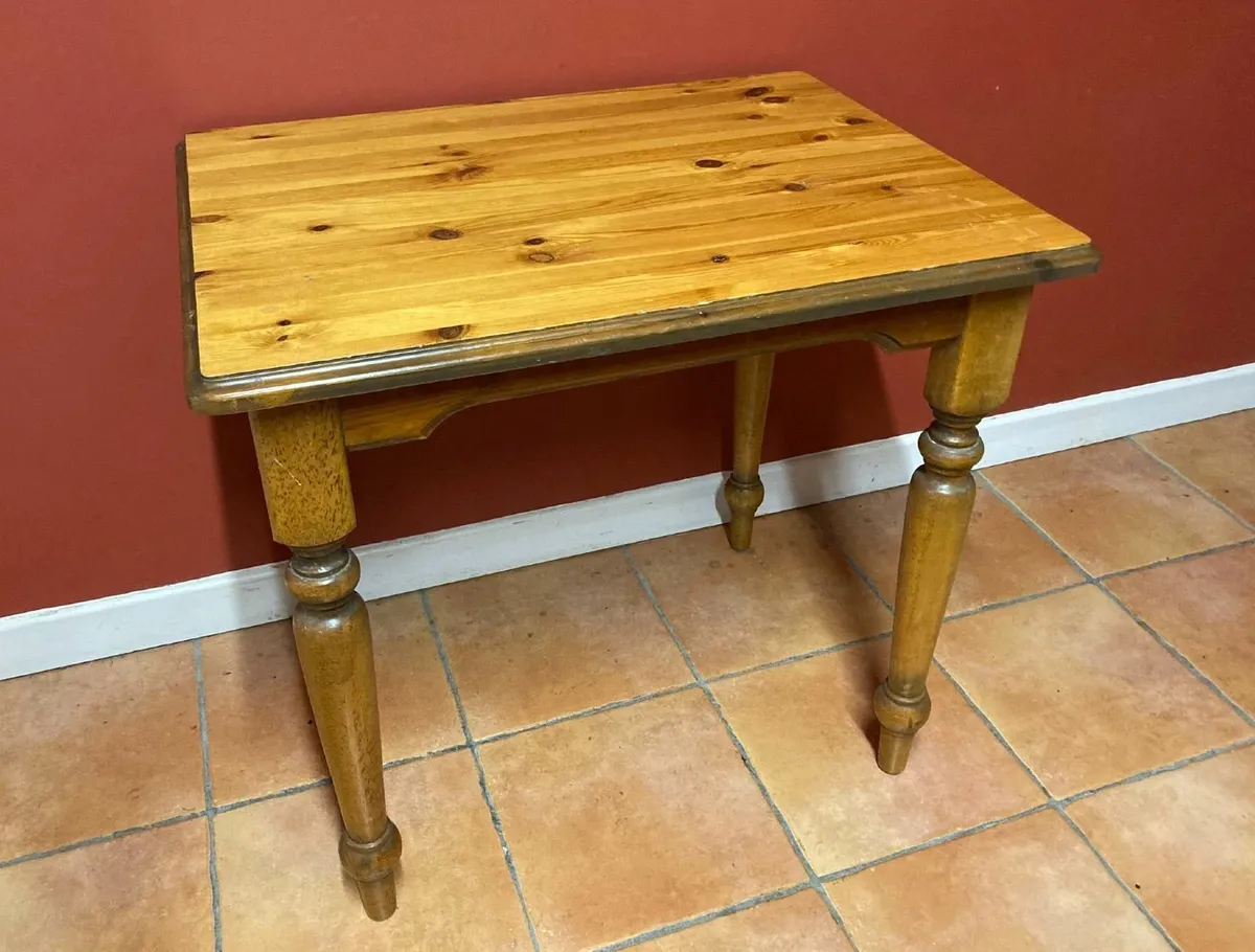 Solid Wood Dining Table – Compact & Sturdy - Image 1