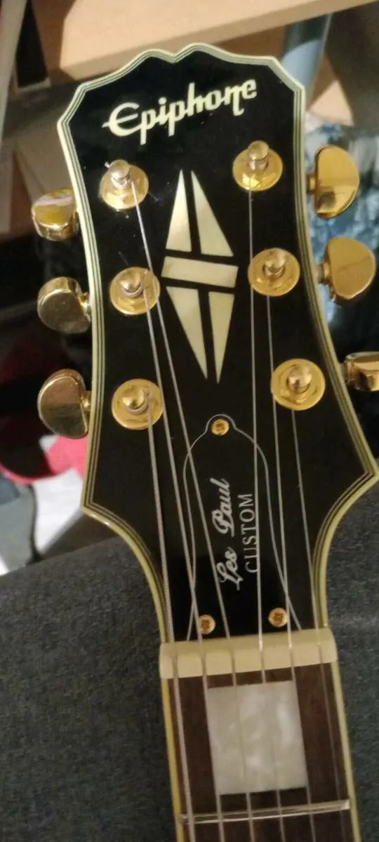 Epiphone Les Paul custom guitar black beauty - Image 4