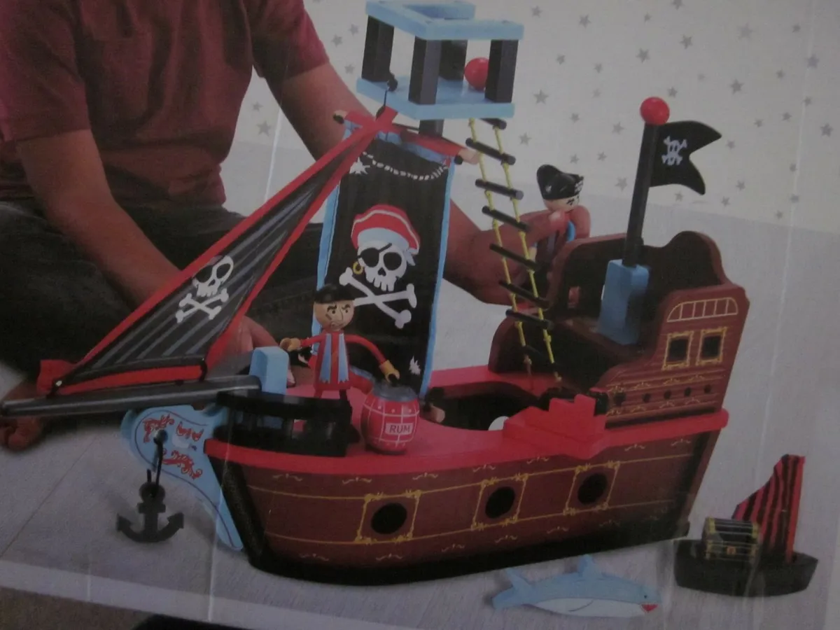 Little Town Wooden Pirate Ship - Image 3