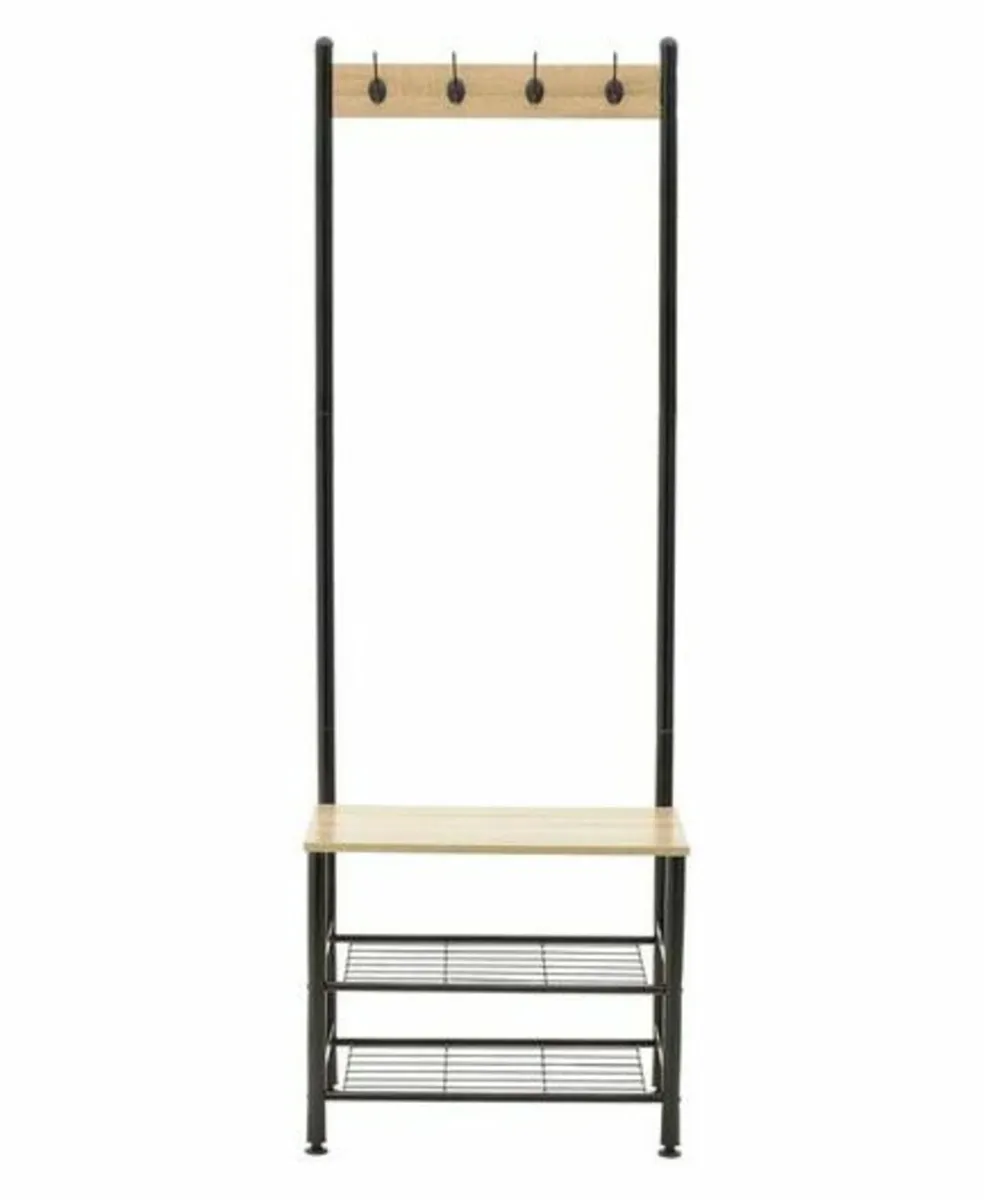 Pewamo Hall Tree with Bench and Shoe Storage - Image 4