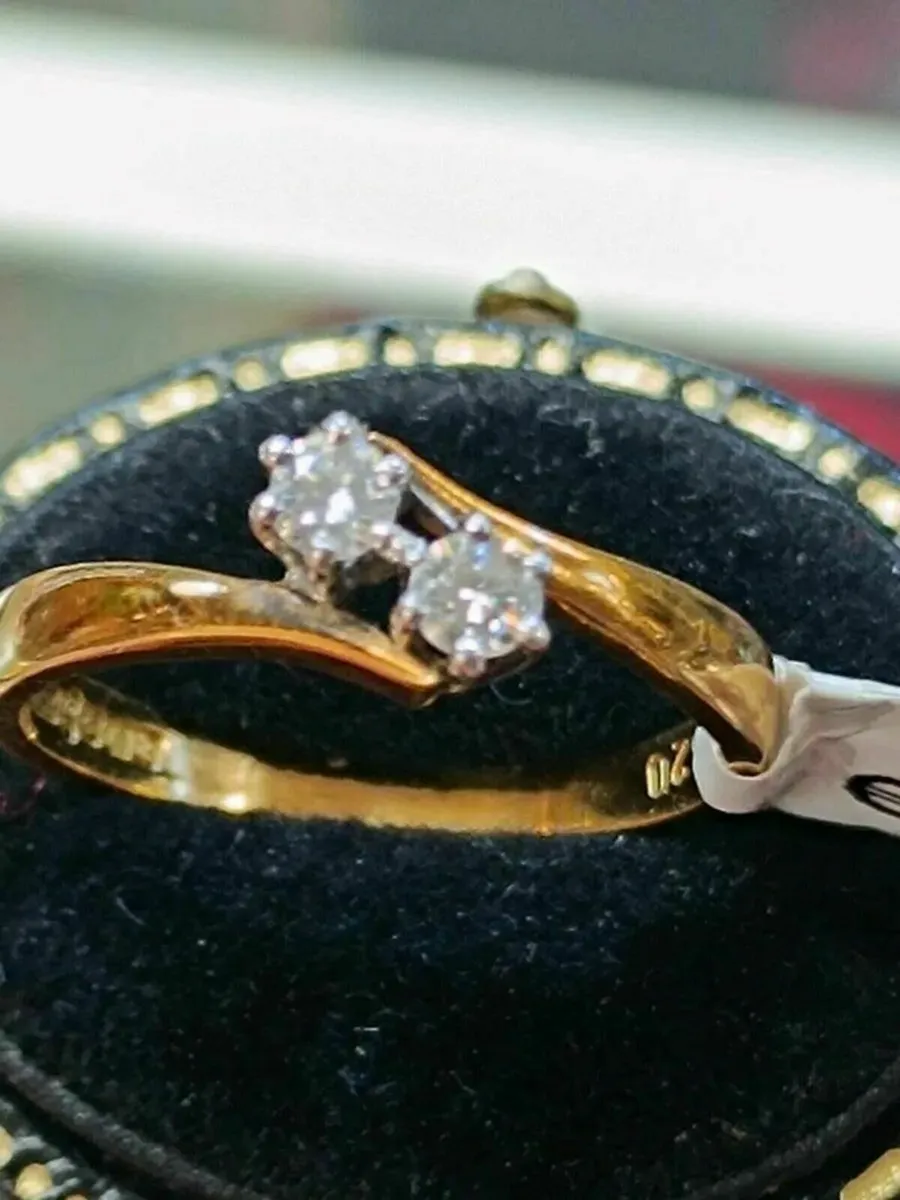 Toi et Moi Diamond 18k Yellow Gold Ring - Image 1