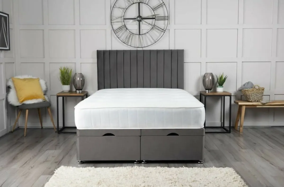 Brand New Ottoman Storage Beds With Metress - Image 1