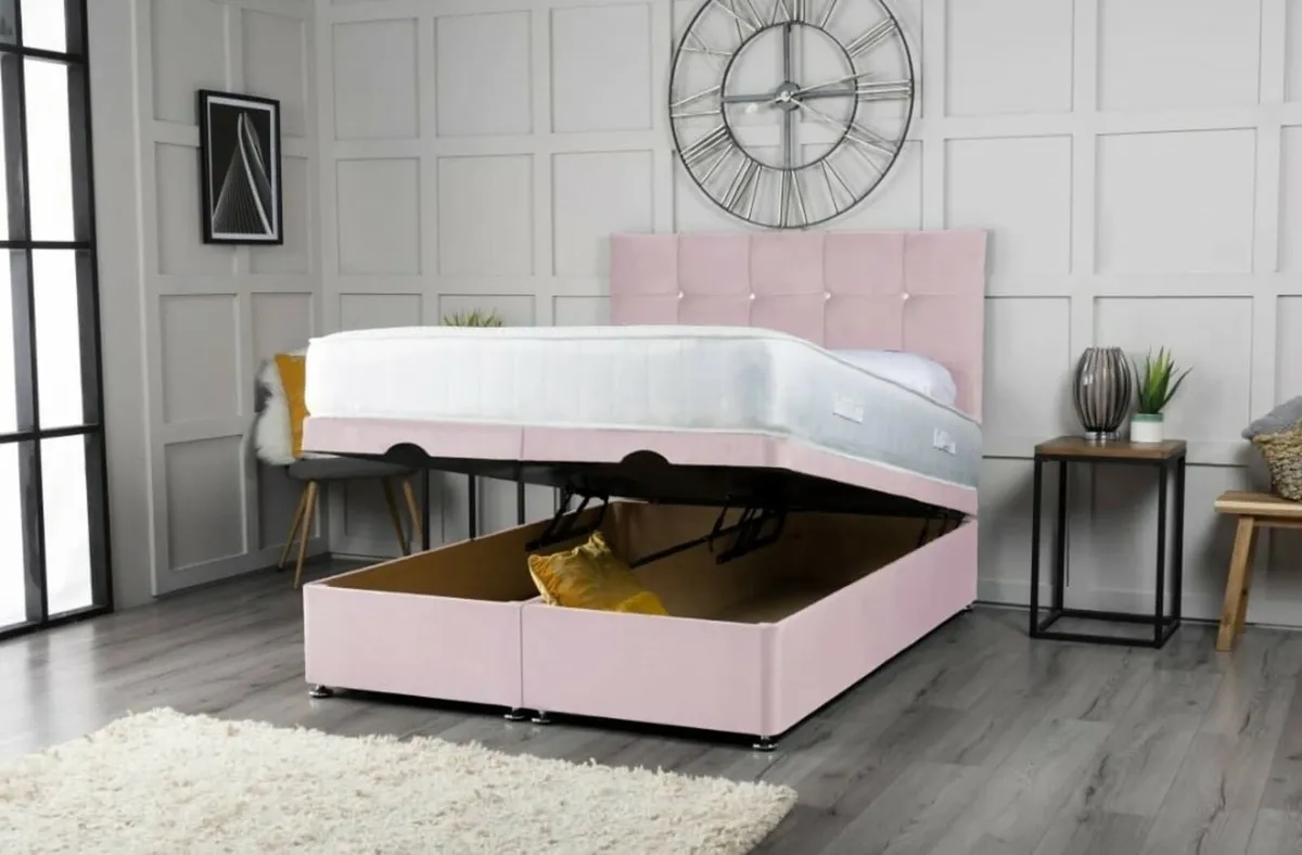 Brand New Ottoman Storage Beds With Metress - Image 3