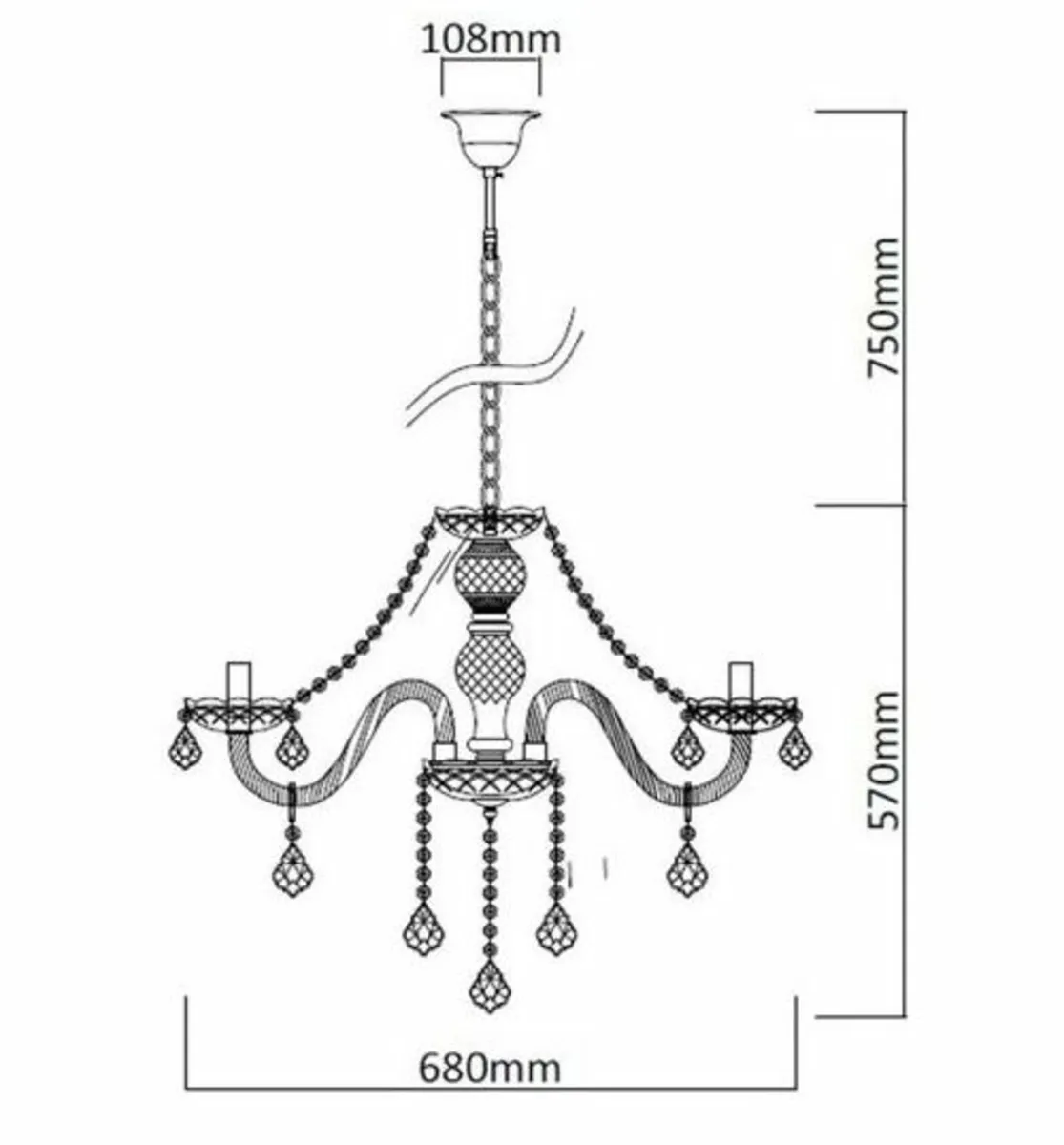 Parkton 8-Light Crystal Chandelier - Image 2