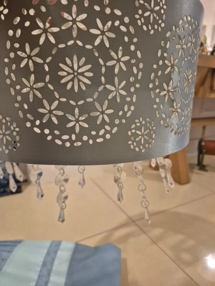 Duck egg eyelet curtains and Duckegg ceiling lampshade - Image 3