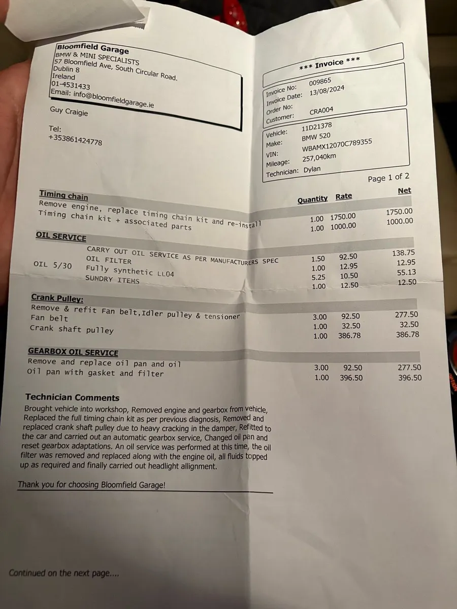 2011 BMW 520D estate - Image 2