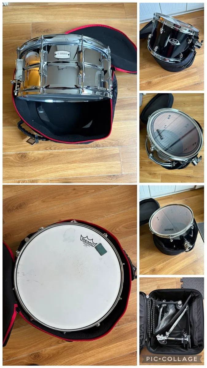 Pearl Export,cymbals,hardware,cases and mics, - Image 3