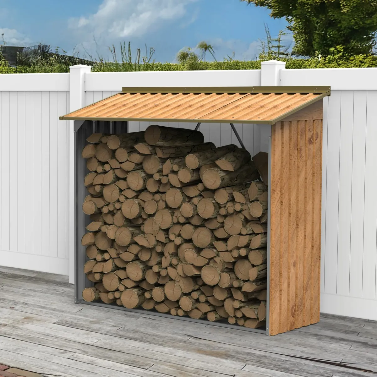 🔥 6×2 Steel Firewood Storage Shed – Holds Up to 3 - Image 2