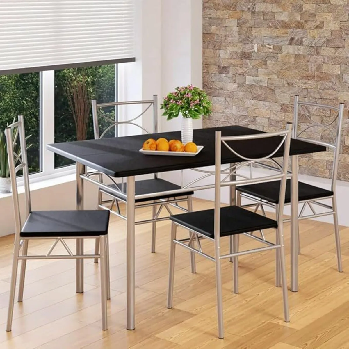 5-Piece Dining Set – Table & 4 Chairs | Compact Me - Image 1
