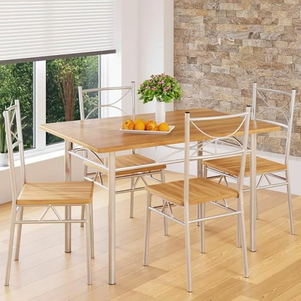 Dining Table Kitchen Table with 4 Chairs - Image 1
