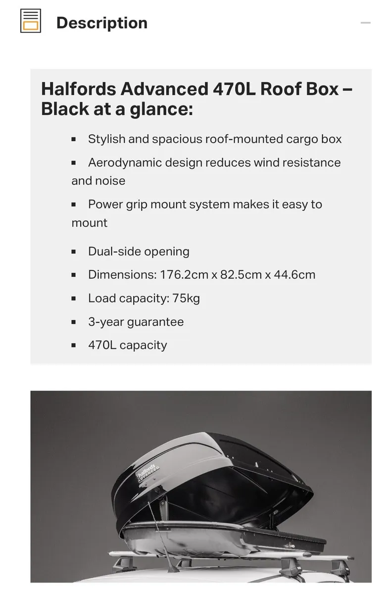 Roof box 470 litres - Image 2