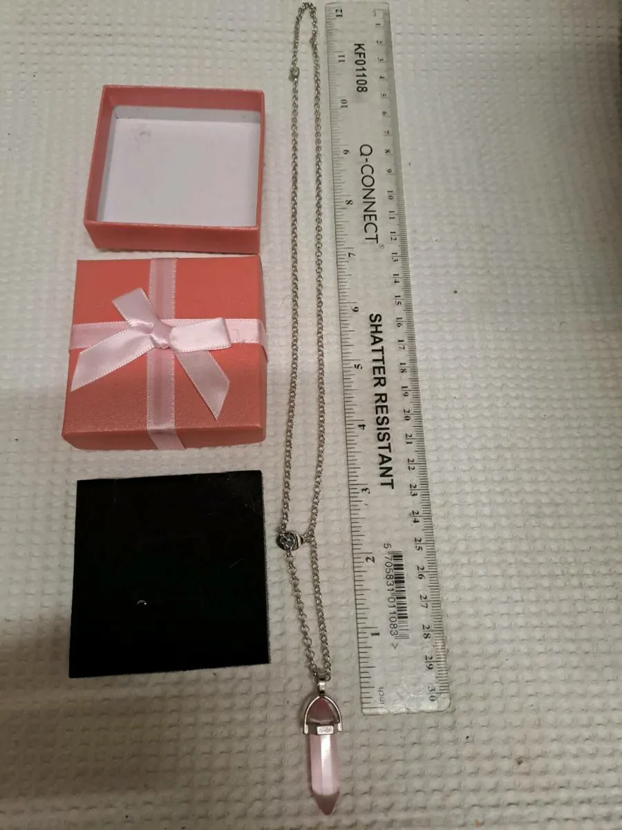 Rose Quartz crystal necklace - Image 3