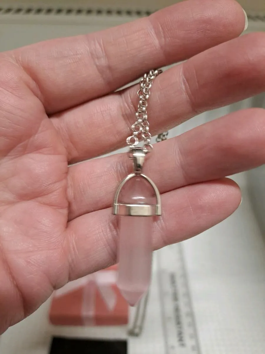 Rose Quartz crystal necklace - Image 4