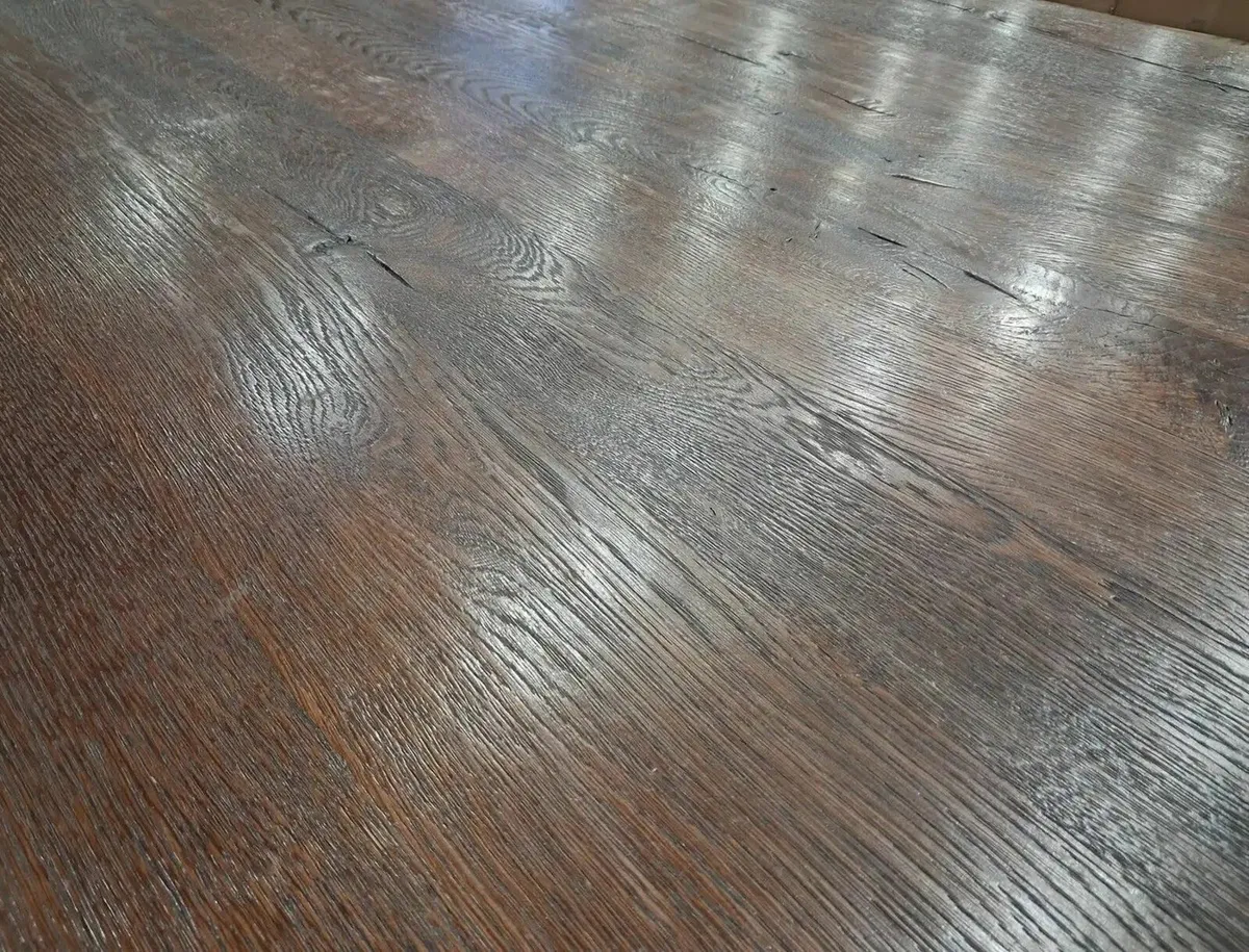 Solid Oak table 2m x 1m - Image 3