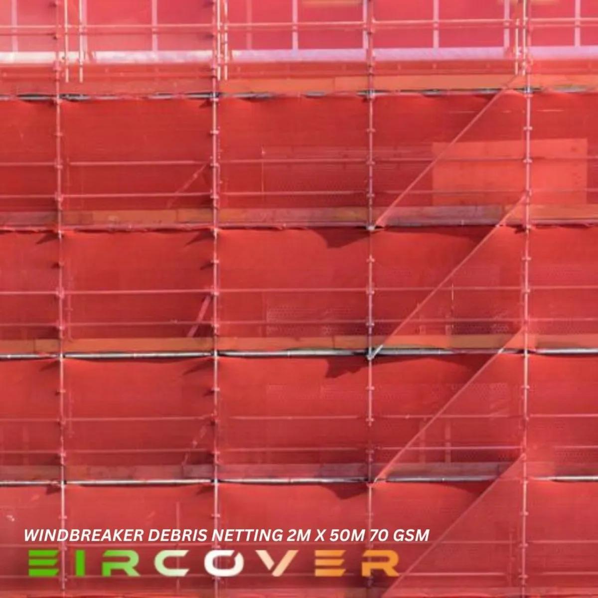 Windbreak Netting  2m x 50m (6'6''x 164') Red - Image 4