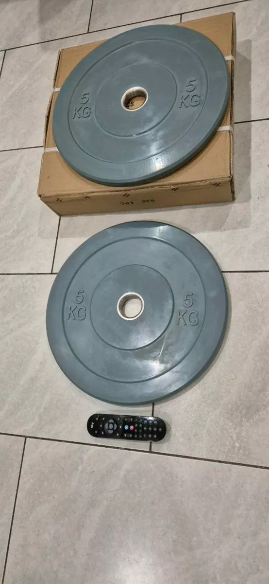 Brand new 4x5kilo coloured Olympic bumper weight p - Image 3