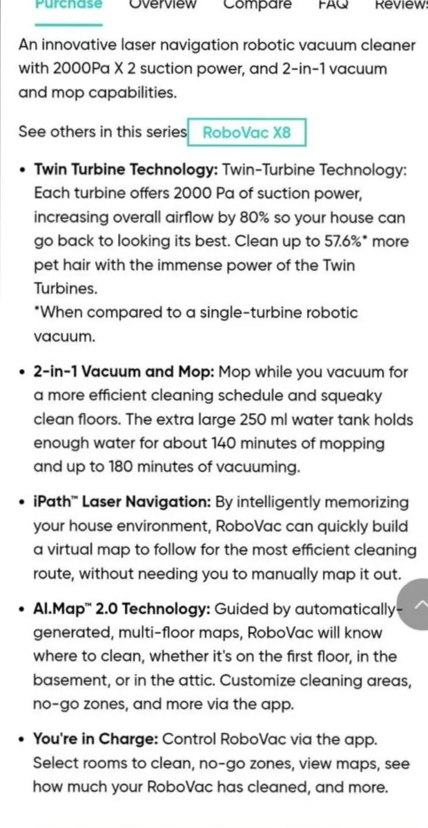 Eufy robot vacuum mop x8 hybrid - Image 3