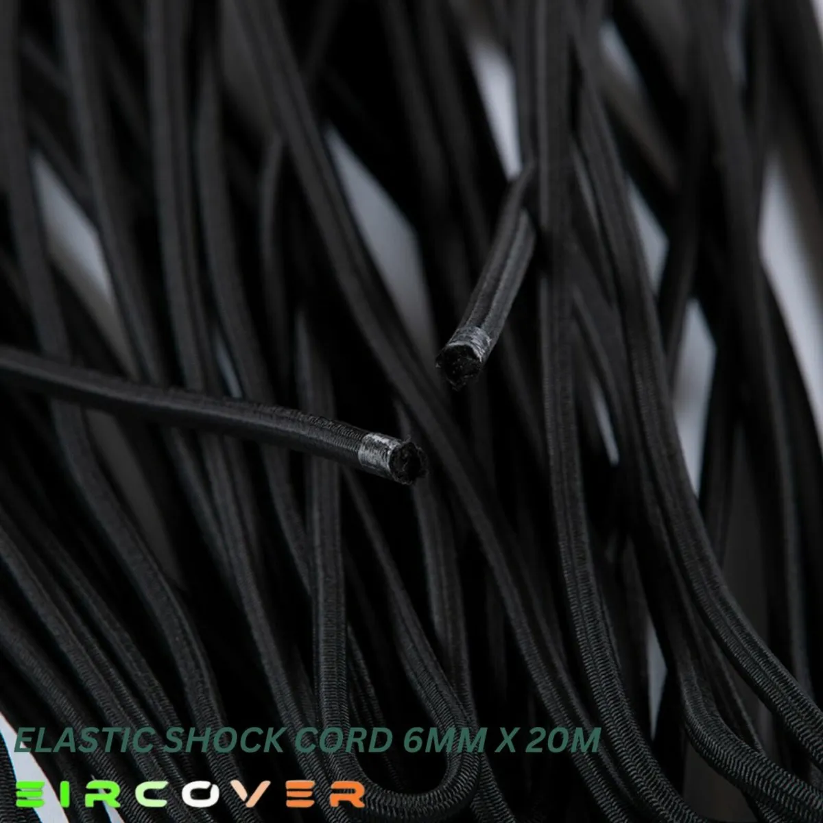 Elastic Shock Cord Bungee  6mm / 20m  -  Black - Image 4