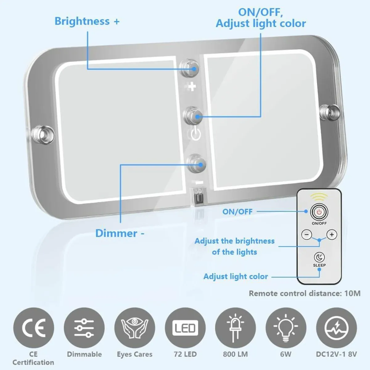 LED Ceiling Light, RV Lights Interior, with Remote - Image 3