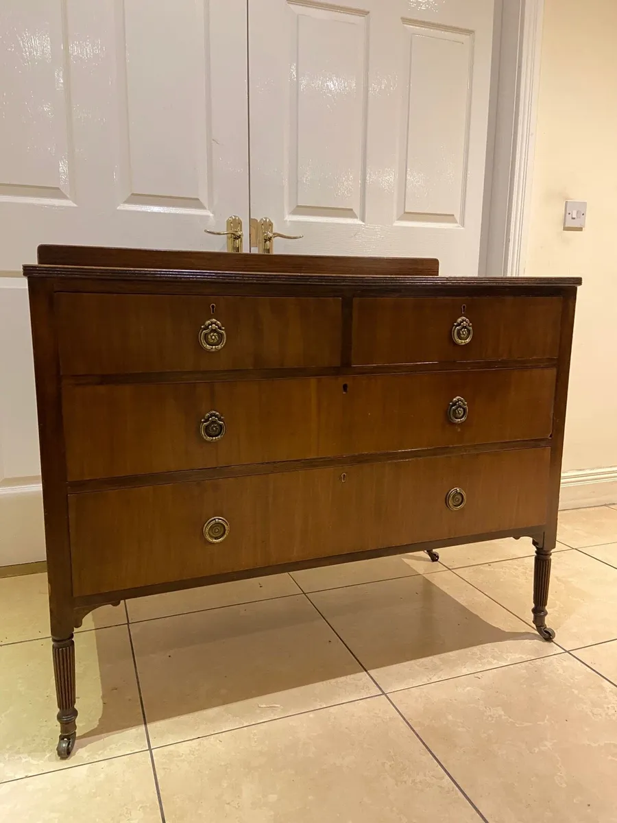 Edwardian mahogany chest drawers - Image 1