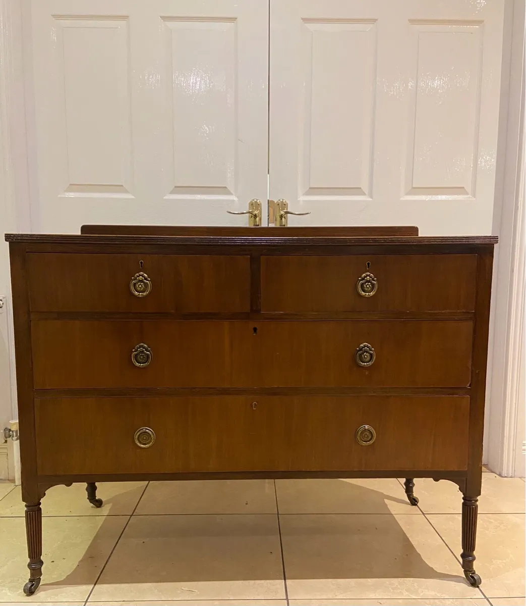 Edwardian mahogany chest drawers - Image 2