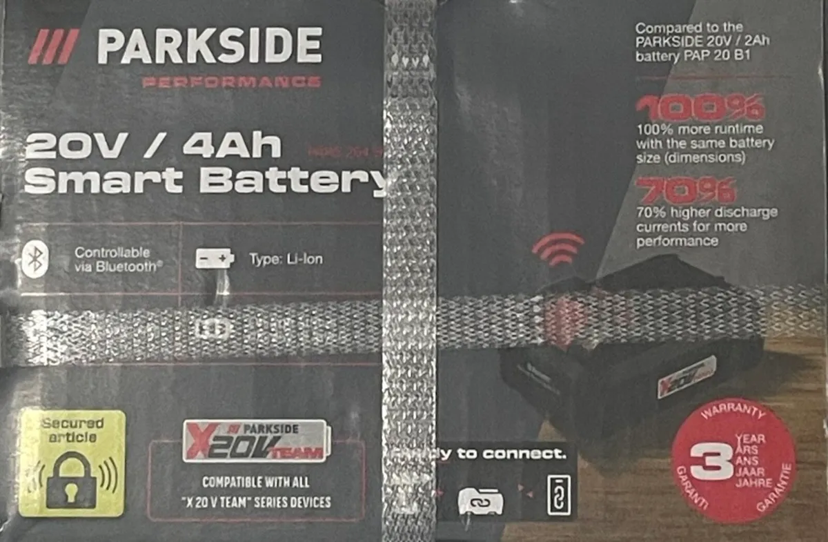 3X Parkside 20V 4Ah Smart Battery Brand New