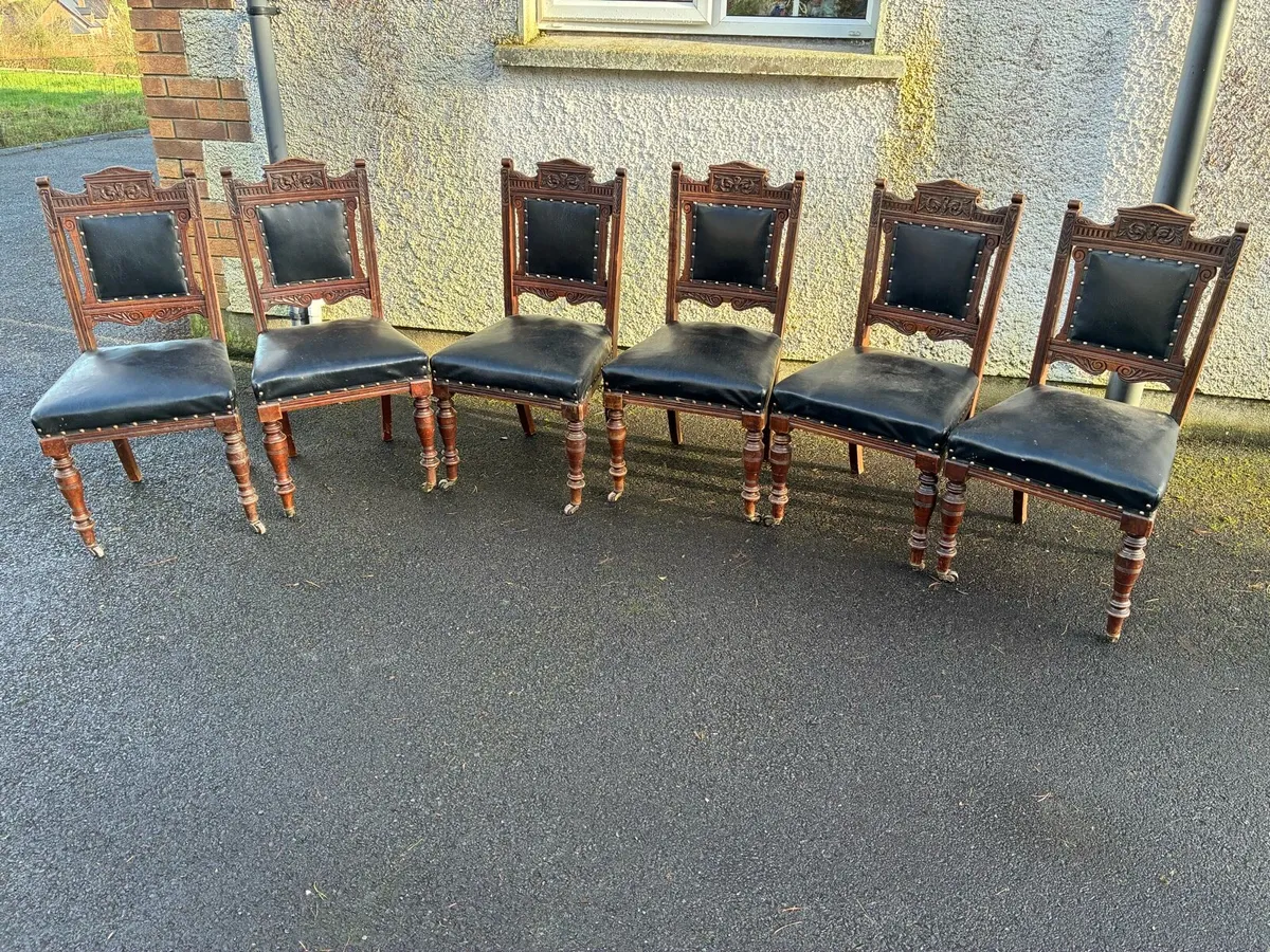 Edwardian dining chairs - Image 1