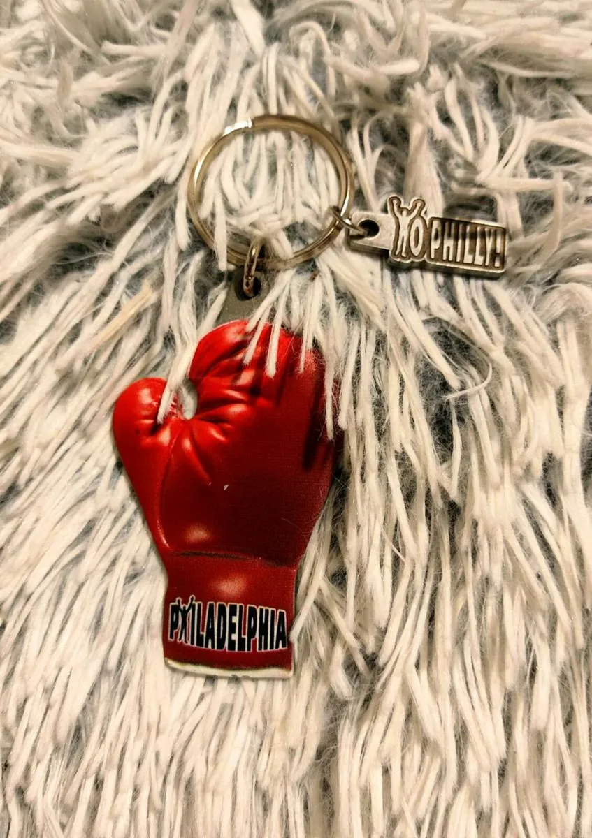 “YO PHILLY!” Boxing Glove Keychain – Bold & Iconic - Image 1