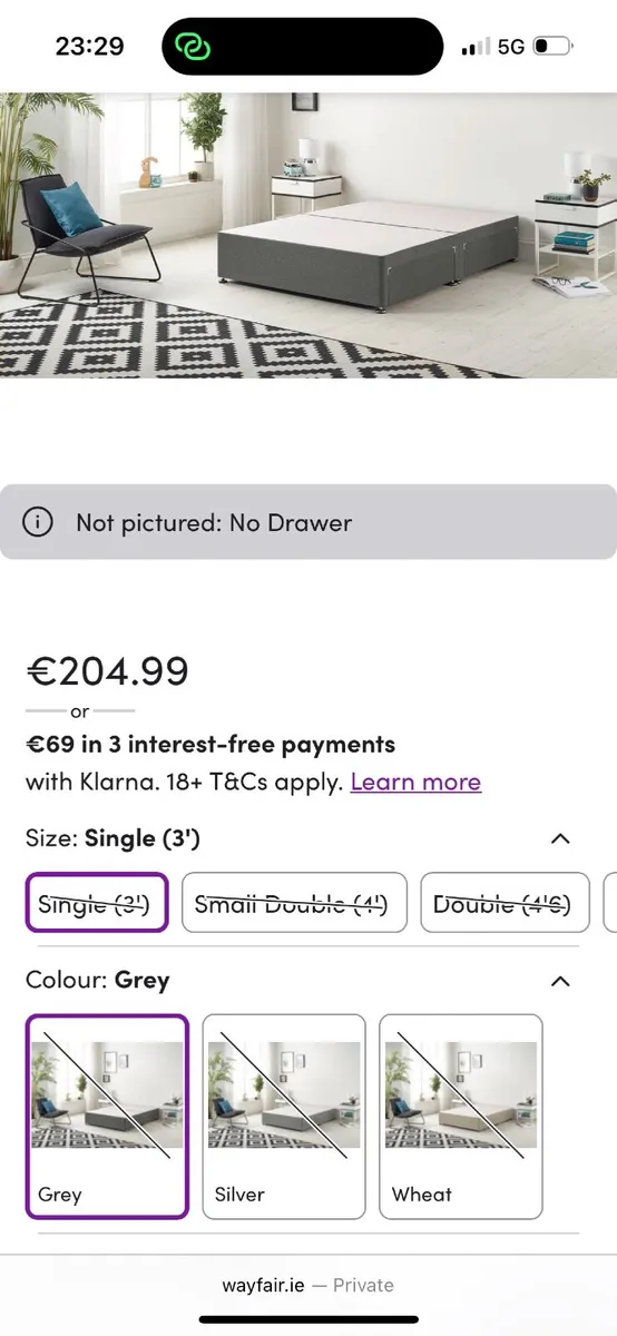 Divan base bed single - Image 2