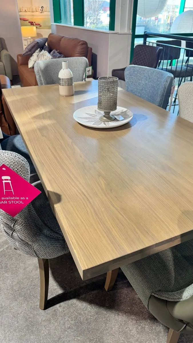 Oak Dining Table 200cm, Ex Display Like New - Image 1