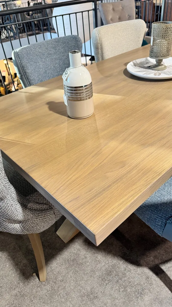 Oak Dining Table 200cm, Ex Display Like New - Image 2